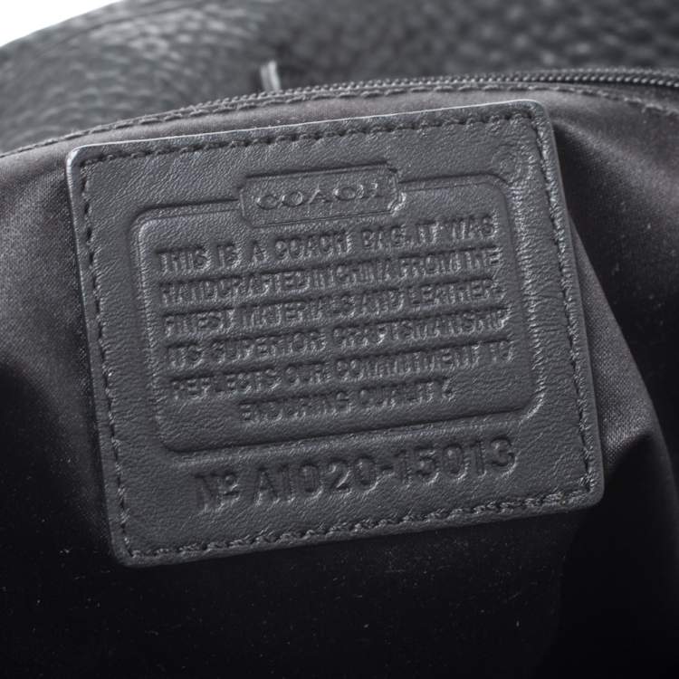 Pre Owned Coach Black Signature Canvas Tote