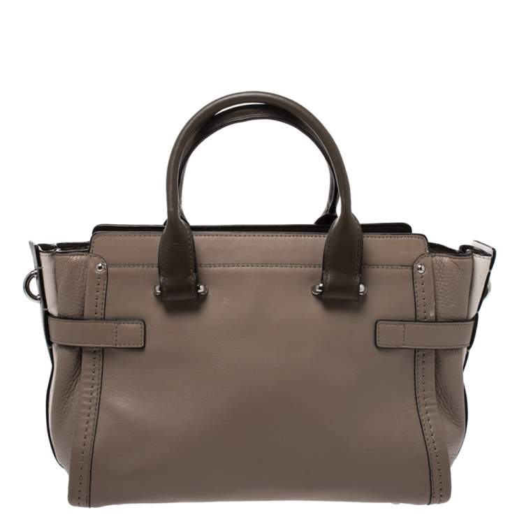 Pre Owned Coach Multicolor Leather Swagger 27 Carryall Satchel
