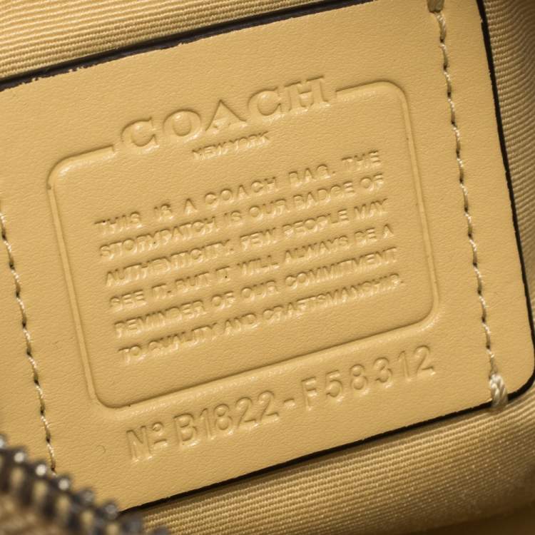 Pre Owned Coach Brown/Cream Signature Coated Canvas and Leather Mini Bennett Satchel