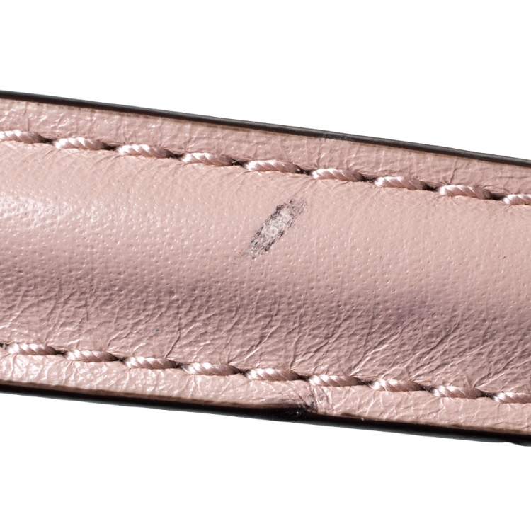 Pre Owned Coach Pink Leather Kisslock Frame Satchel