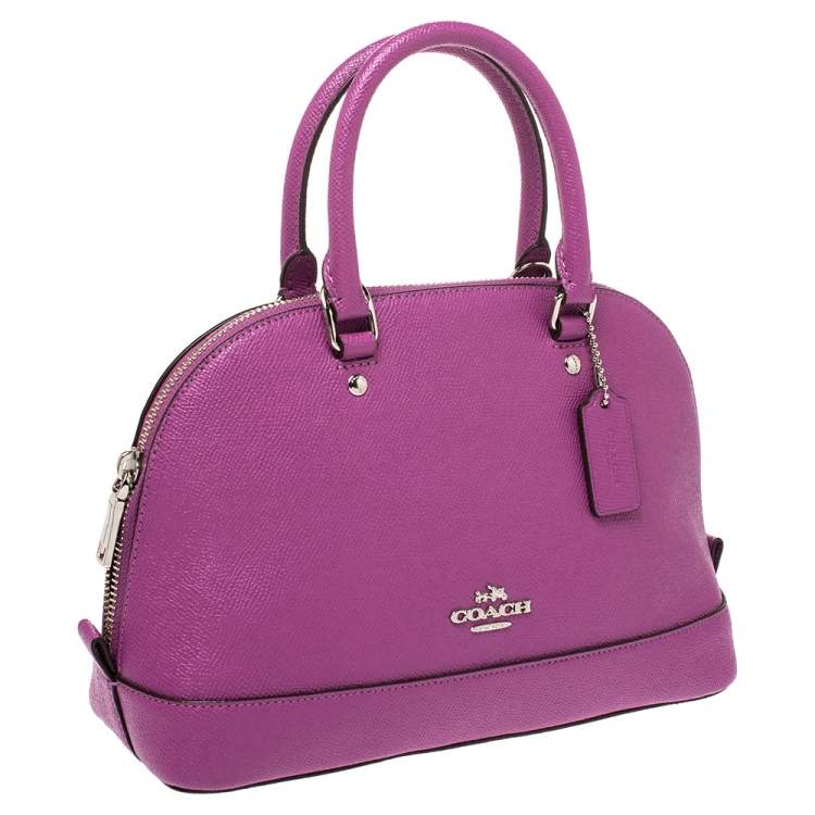 coach purple satchel