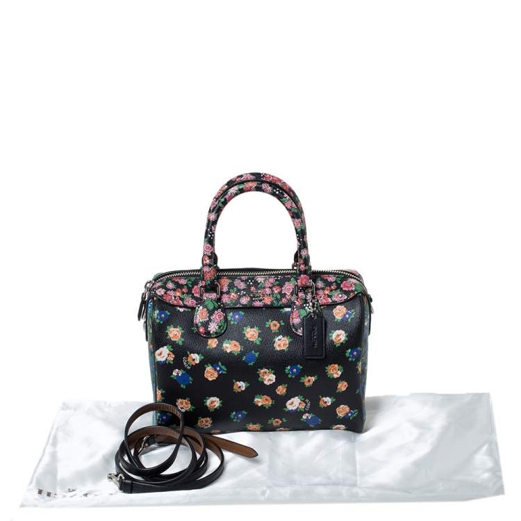 Pre Owned Coach Multicolor Floral Print Coated Canvas Mini Bennett Satchel