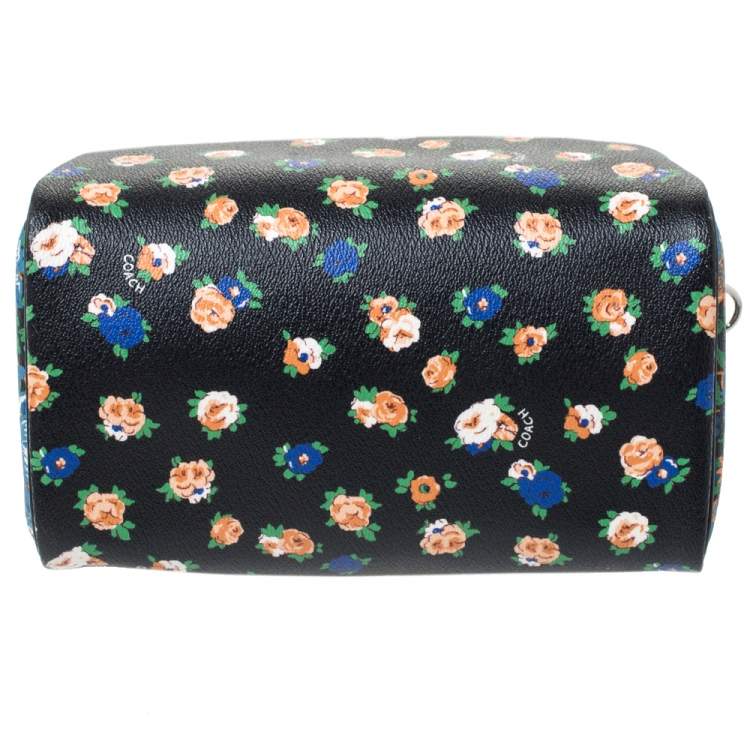 Pre Owned Coach Multicolor Floral Print Coated Canvas Mini Bennett Satchel