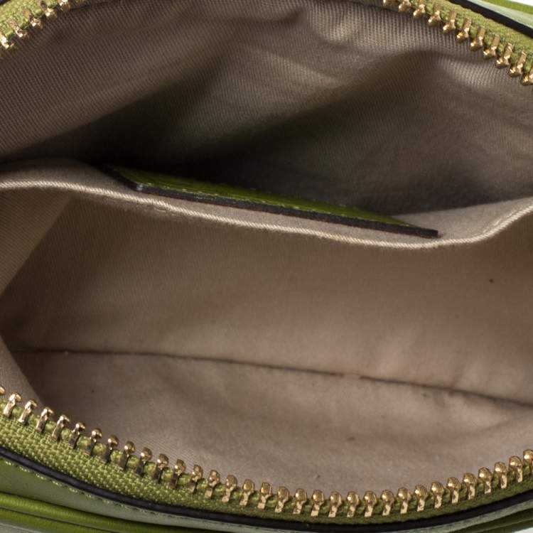 Pre Owned Coach Green Leather Legacy Camera Crossbody Bag