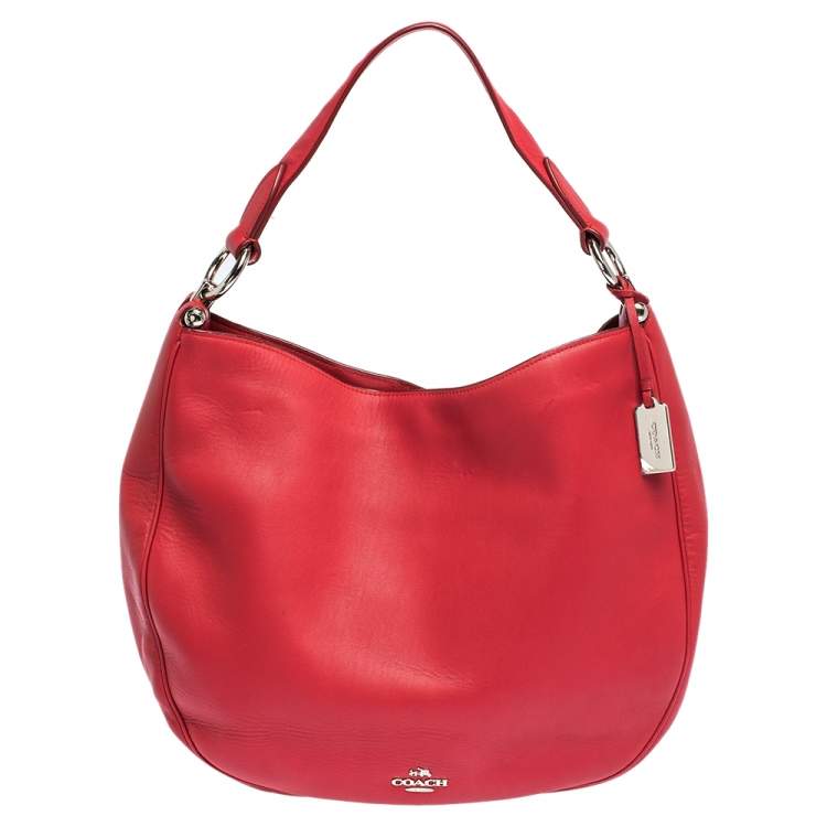 coach red hobo bag