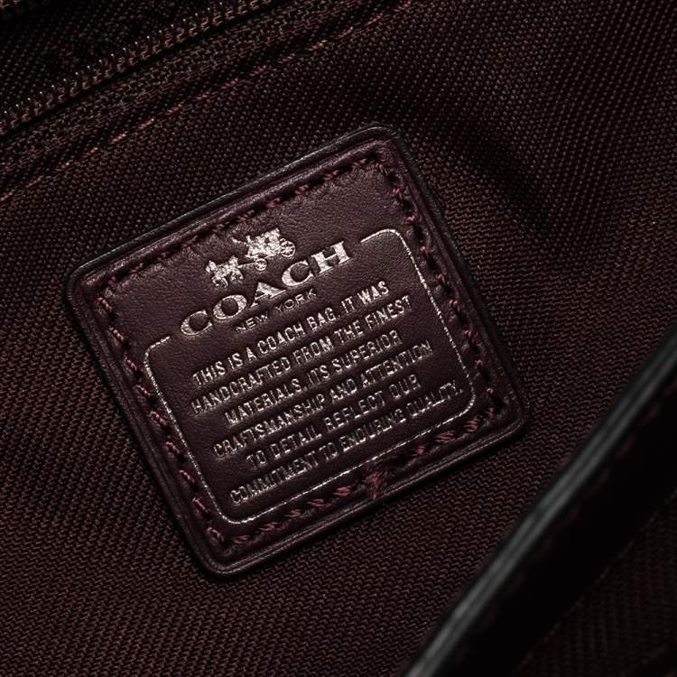 Pre Owned Coach Dark Burgundy Leather Swagger Shoulder Bag