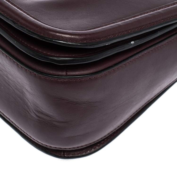 Pre Owned Coach Dark Burgundy Leather Swagger Shoulder Bag
