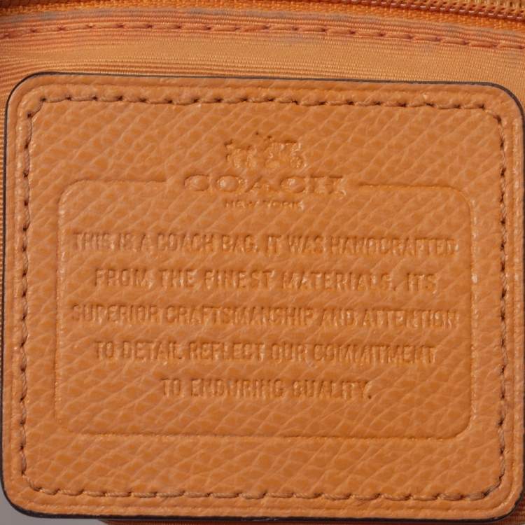 Pre Owned Coach Orange Leather Mini Christie Carryall Satchel