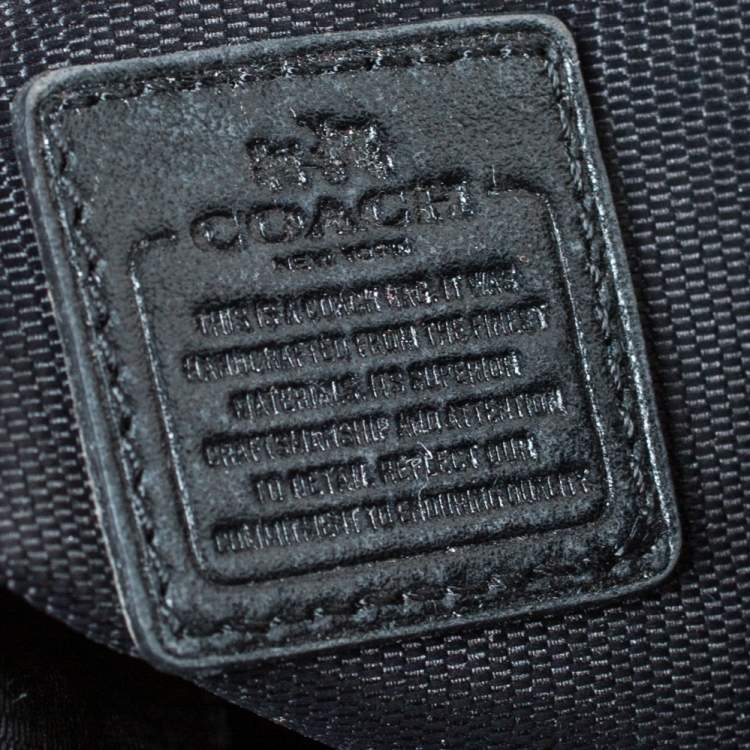 Pre Owned Coach Black Leather Crossbody Bag