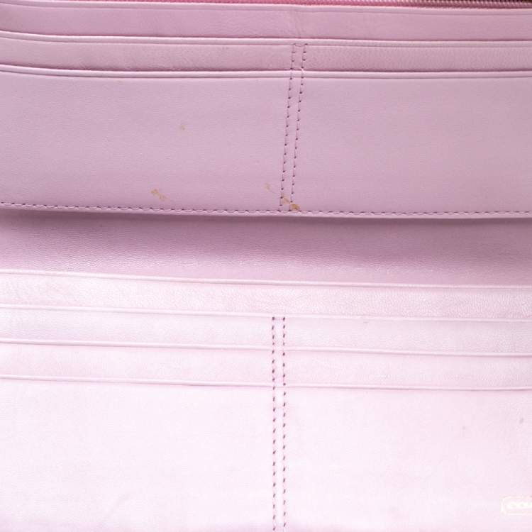 Coach Cream Signature Canvas and Leather Continental Wallet