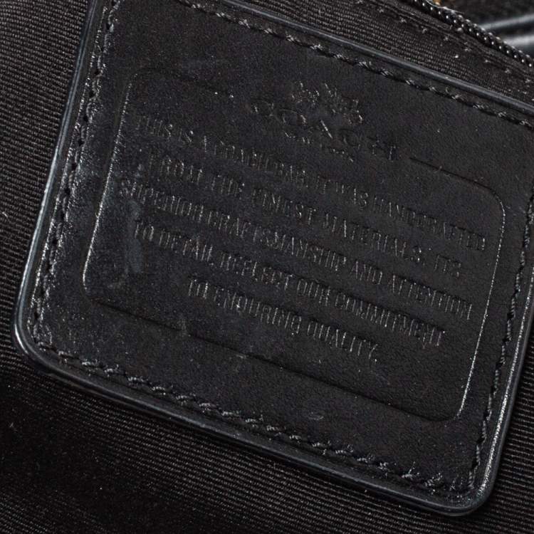 Pre Owned Coach Black Leather Double Zip Satchel