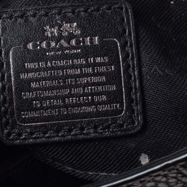 Pre Owned Coach Metallic Leather Swagger Mini Crossbody Bag