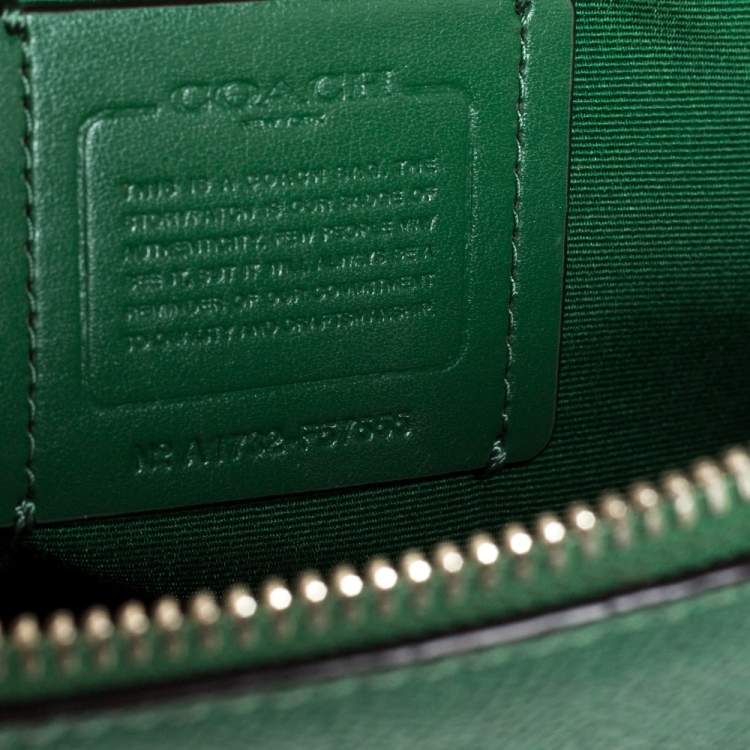 Pre Owned Coach Green Leather Mini Sierra Satchel