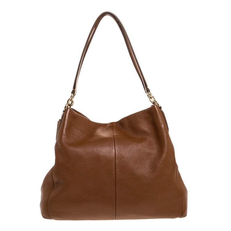 Pre Owned Coach Brown Leather Edie Shoulder Bag