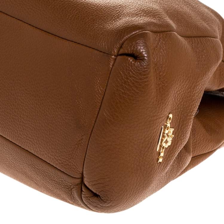 Pre Owned Coach Brown Leather Edie Shoulder Bag