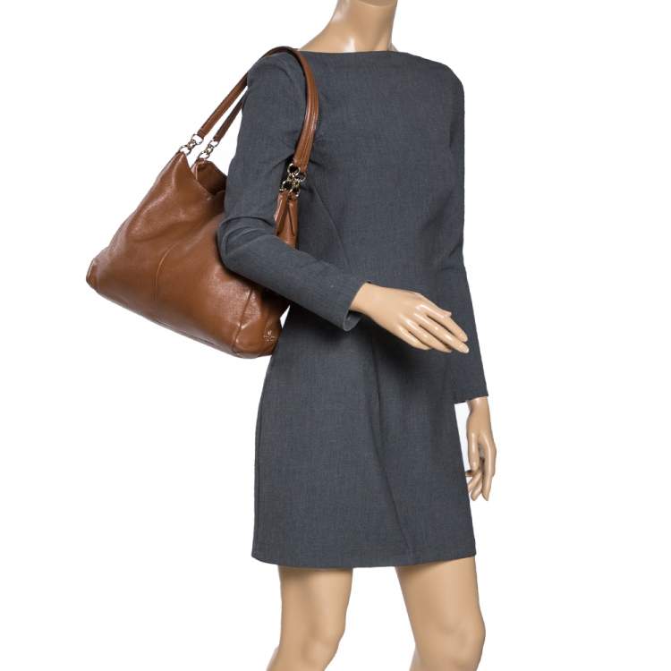 Pre Owned Coach Brown Leather Edie Shoulder Bag