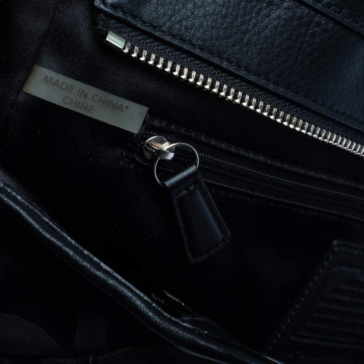Pre Owned Coach Black Op Art Canvas and Leather Alexis Carryall Shoulder Bag