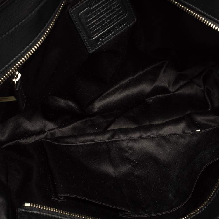 Pre Owned Coach Black Op Art Canvas and Leather Alexis Carryall Shoulder Bag