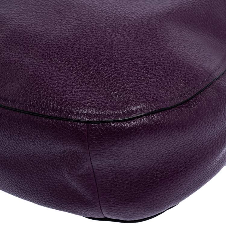 Pre Owned Coach Purple Leather Nomad Hobo