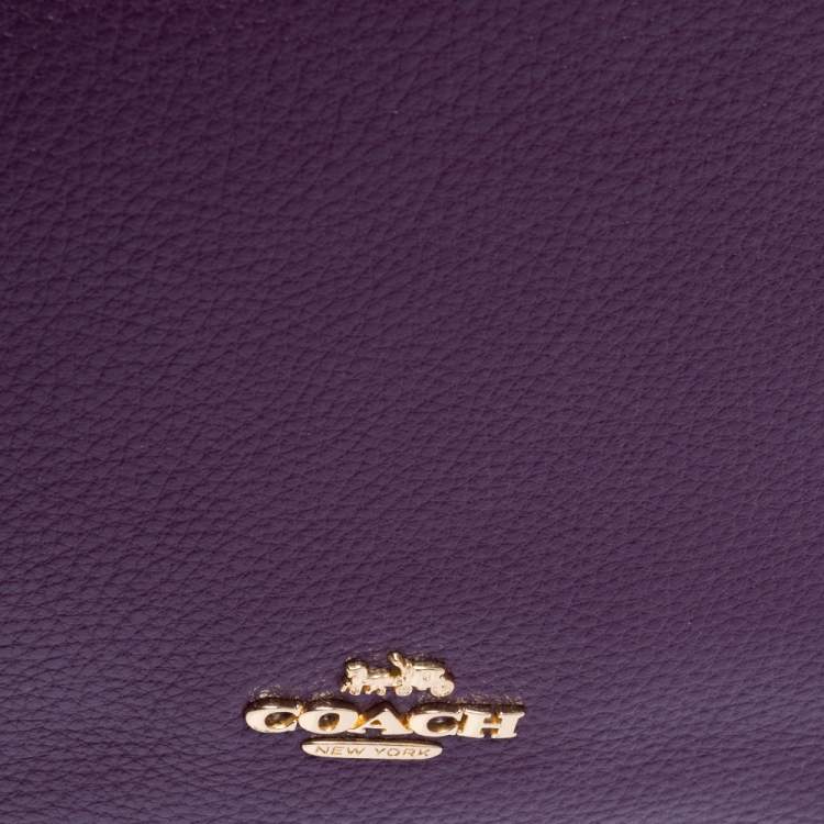 Pre Owned Coach Purple Leather Nomad Hobo
