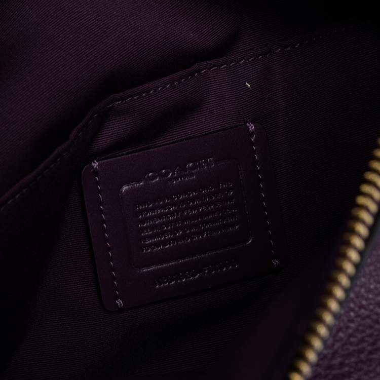 Pre Owned Coach Purple Leather Nomad Hobo
