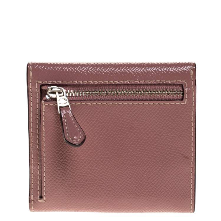 coach trifold leather wallet