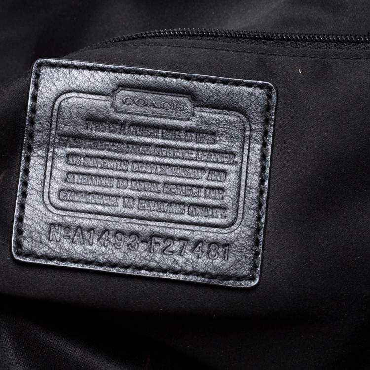 Pre Owned Coach Black Leather Taylor Flap Crossbody Bag