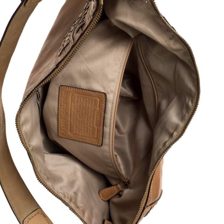 Pre Owned Coach Brown Leather Hobo