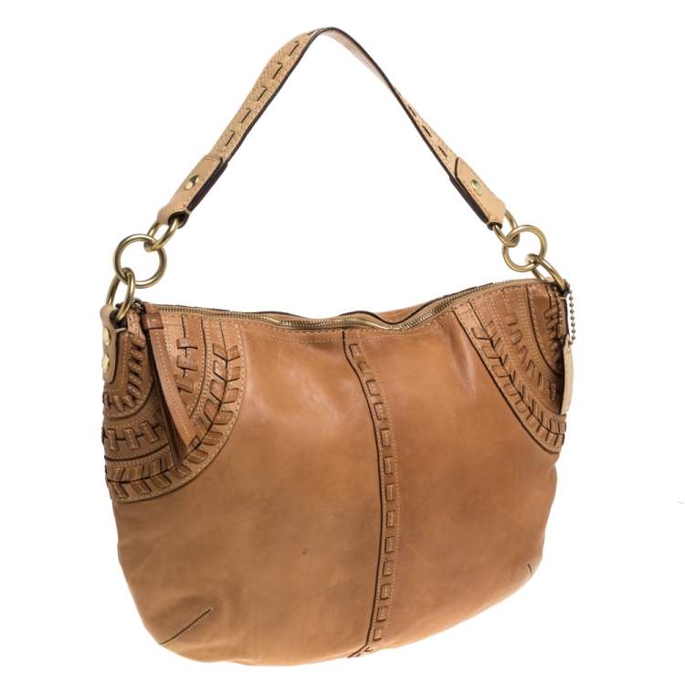 Pre Owned Coach Brown Leather Hobo