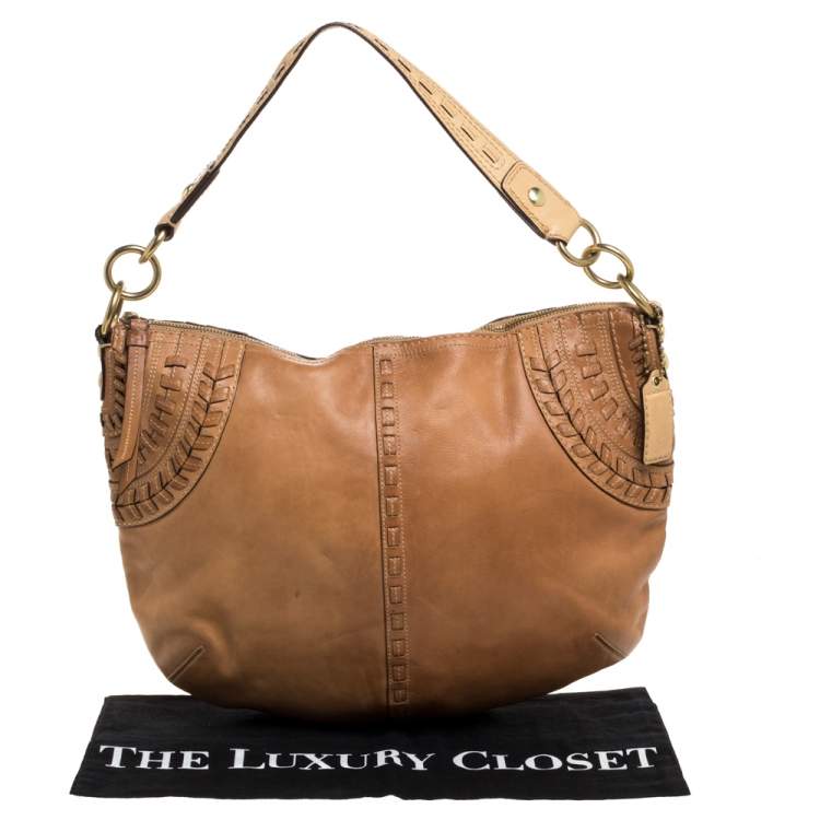 Pre Owned Coach Brown Leather Hobo