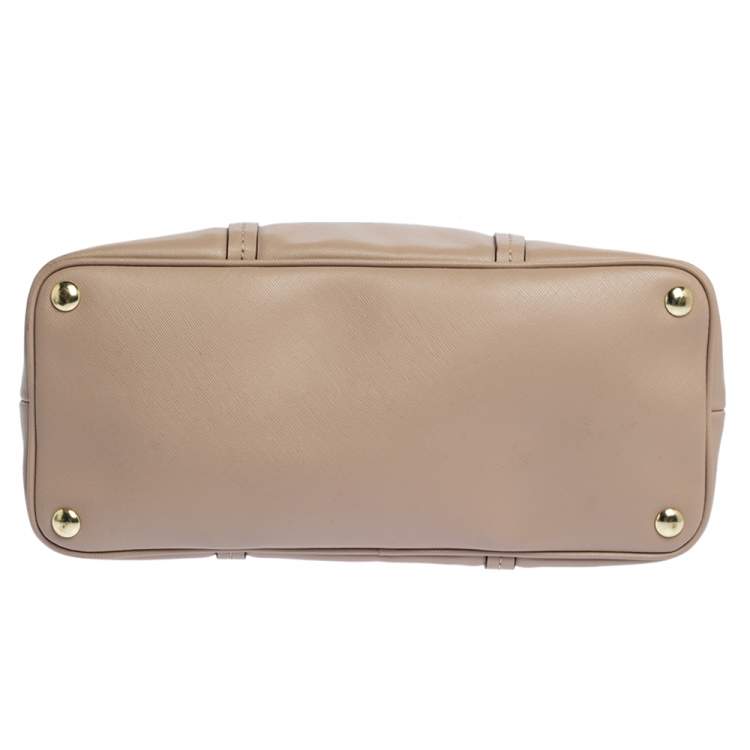 Pre Owned Coach Beige Leather Cora Dome Satchel