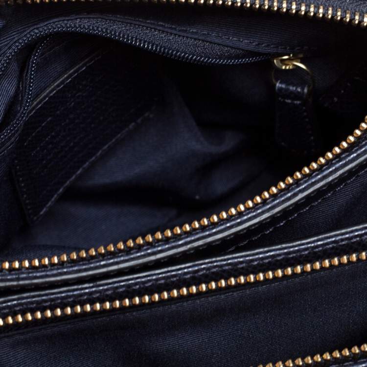 Pre Owned Coach Navy Blue Leather Mini Christie Carryall Satchel