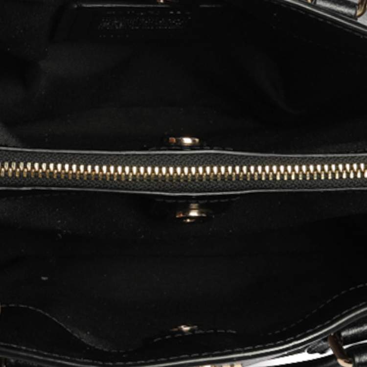 Pre Owned Coach Tri Cololr Signature Coated Canvas and Leather Mini Christie Carryall Bag
