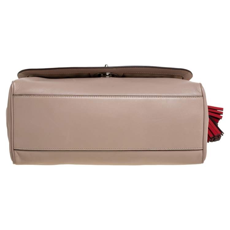 Pre Owned Coach Blush Pink Perforated Leather Legacy Romy Top Handle Bag w/ Wallet
