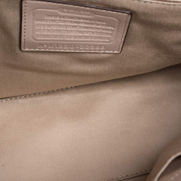 Pre Owned Coach Blush Pink Perforated Leather Legacy Romy Top Handle Bag w/ Wallet