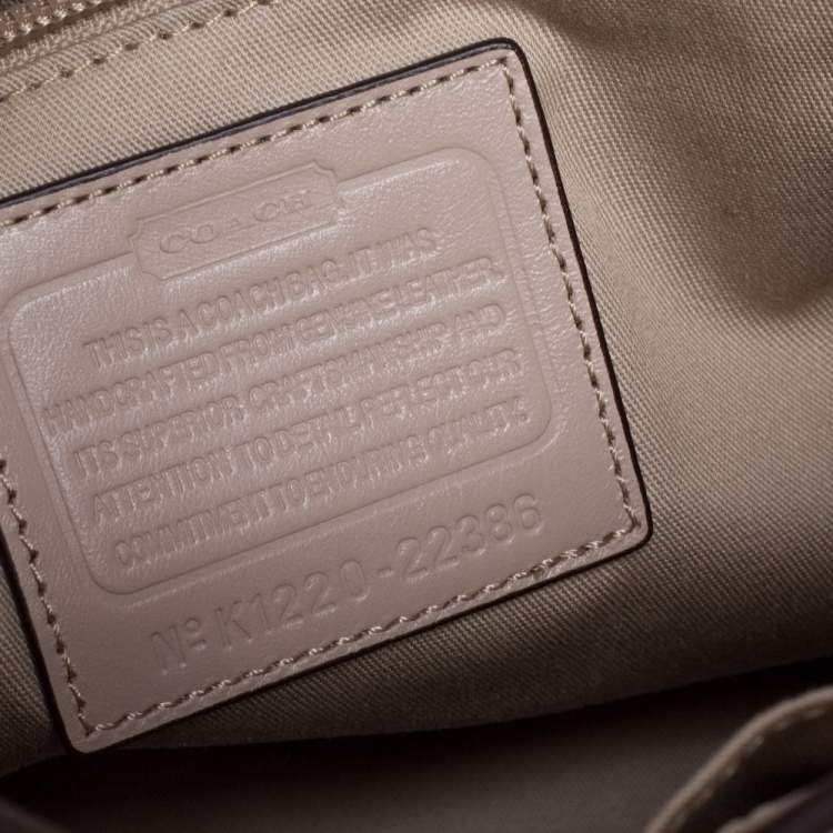 Pre Owned Coach Blush Pink Perforated Leather Legacy Romy Top Handle Bag w/ Wallet
