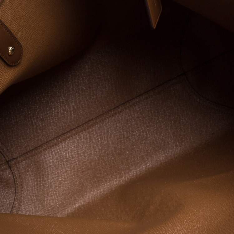 Pre Owned Coach Beige/Brown Coated Canvas and Leather Reversible City Tote