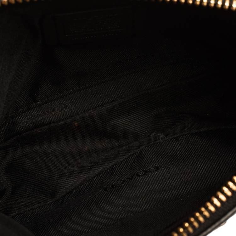 Pre Owned Coach Black Grained Leather Nolita Clutch 