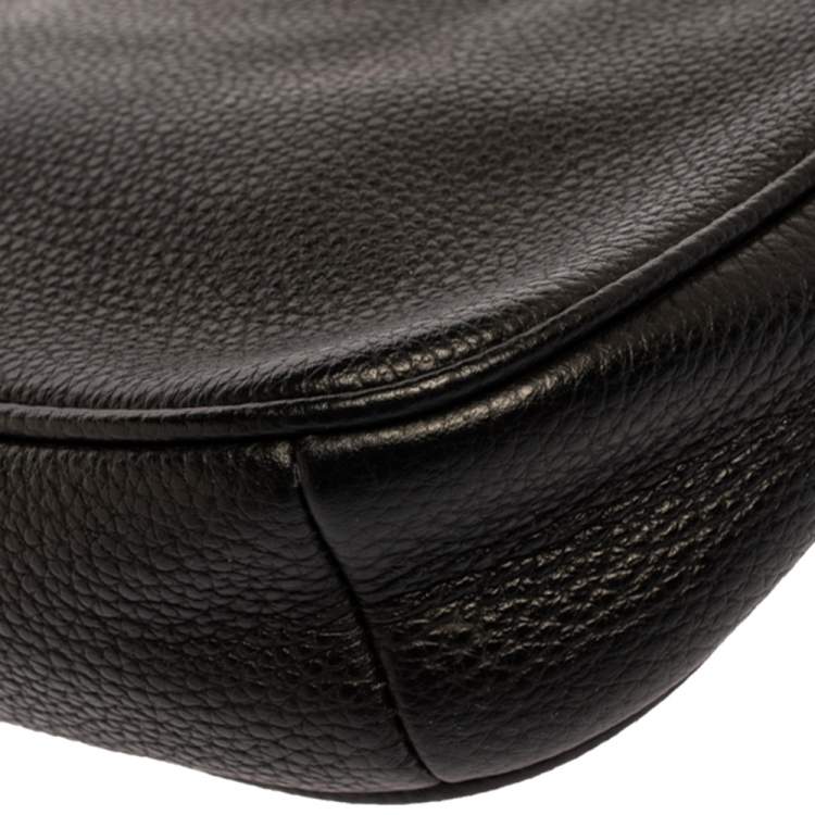 Pre Owned Coach Black Grained Leather Nolita Clutch 