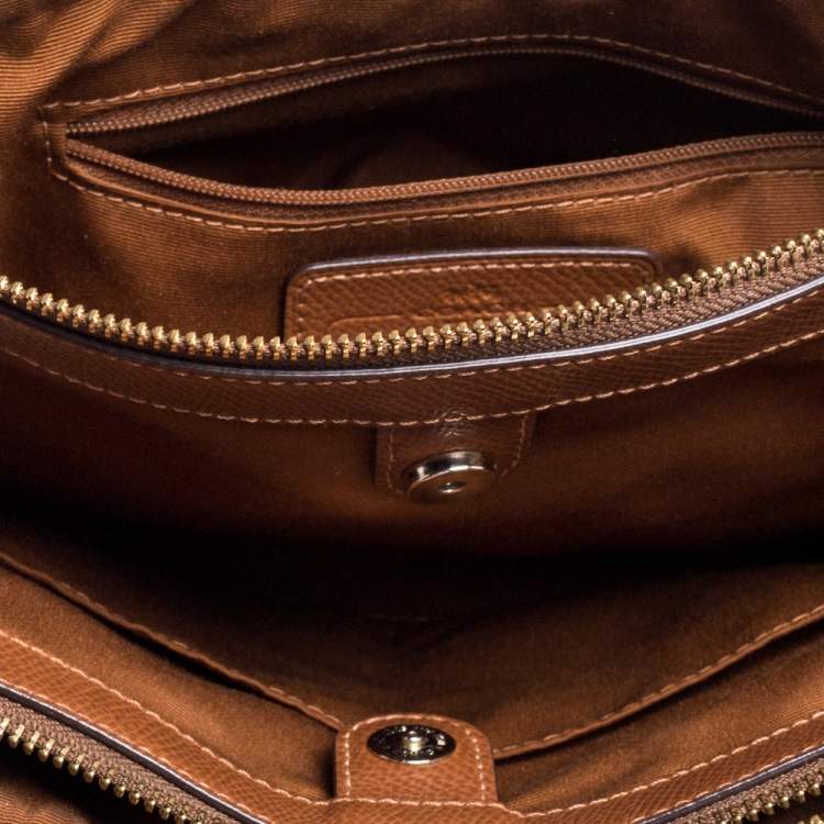 Pre Owned Coach Brown Signature Coated Canvas and Leather Mini Christie Carryall Satchel