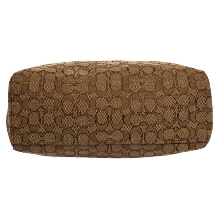 Pre Owned Coach Brown Signature Canvas Hobo