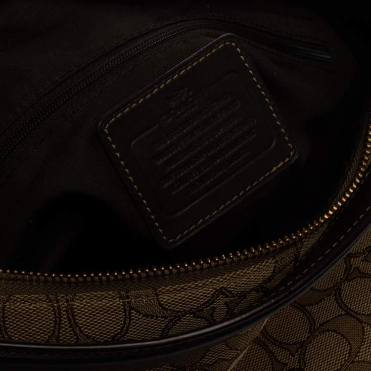 Pre Owned Coach Brown Signature Canvas Hobo
