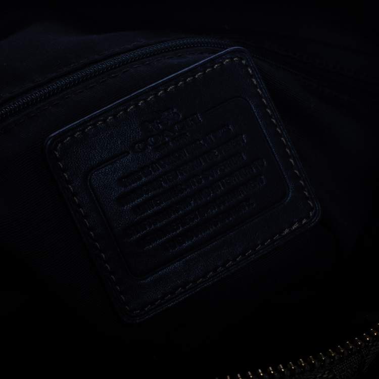 Pre Owned Coach Brown Signature Canvas Hobo