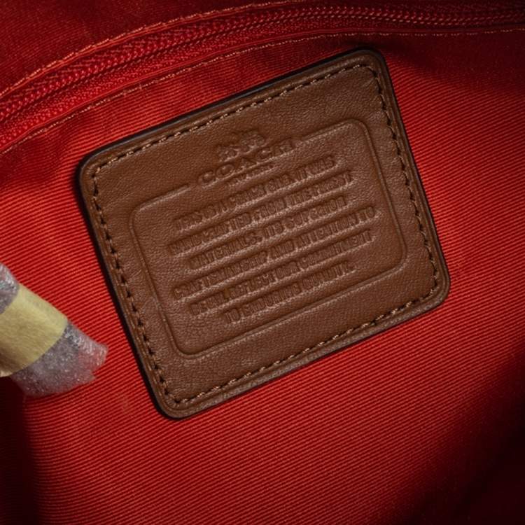 Pre Owned Coach Brown Signature Coated Canvas and Leather Mini Bennett Satchel