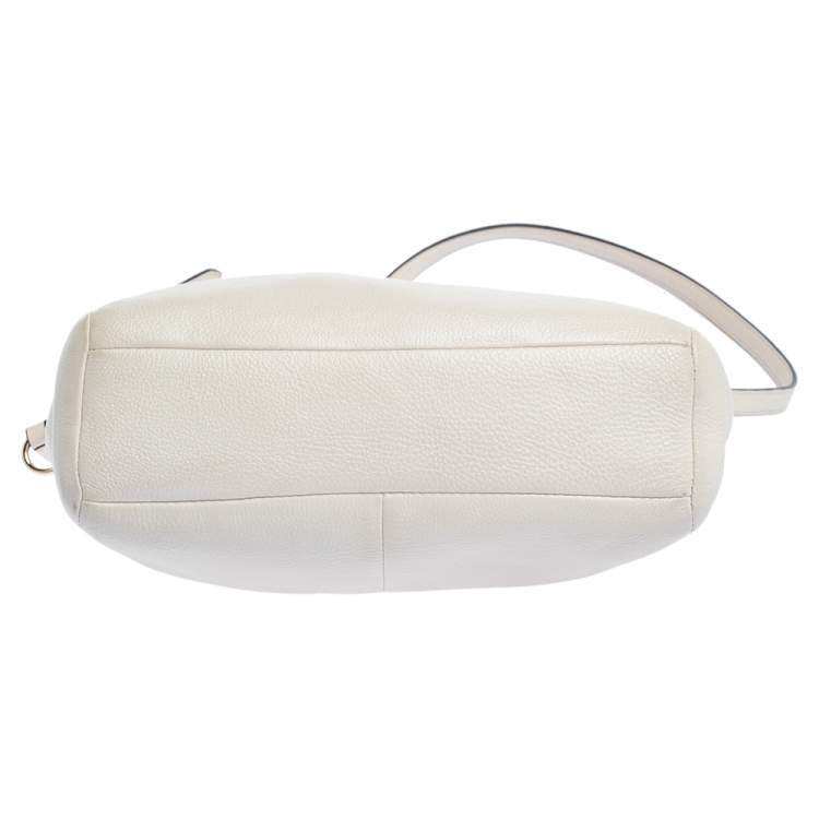 Pre Owned Coach Cream Leather Ava Crossbody Bag