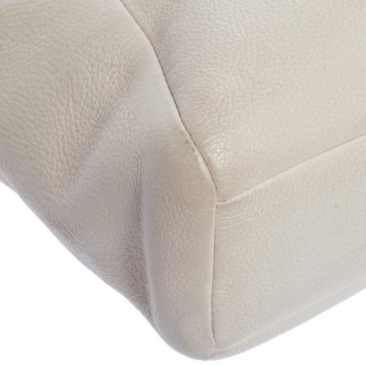 Pre Owned Coach Cream Leather Ava Crossbody Bag