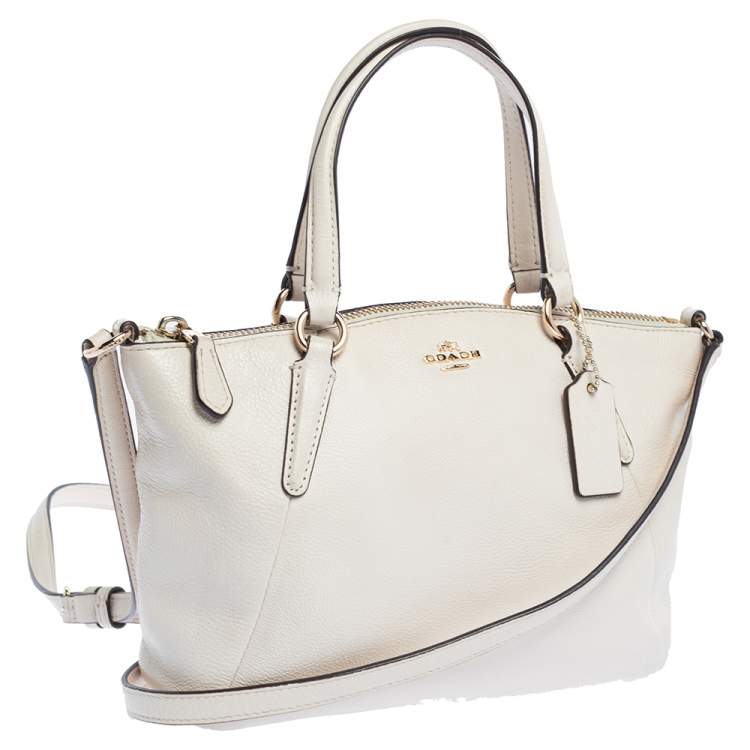 Pre Owned Coach Cream Leather Ava Crossbody Bag