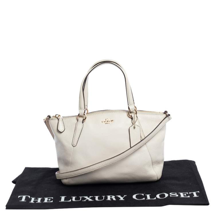 Pre Owned Coach Cream Leather Ava Crossbody Bag