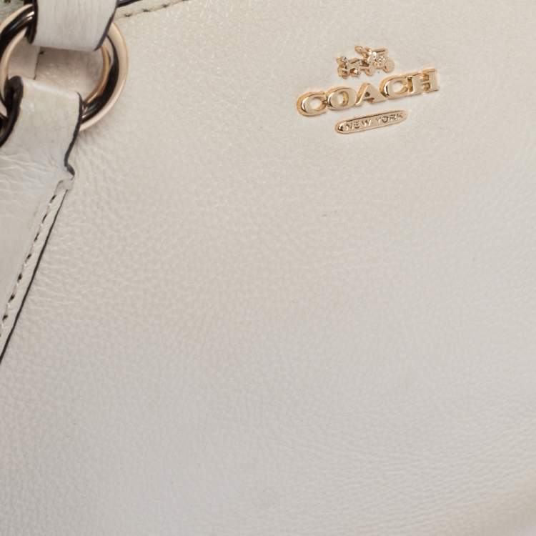 Pre Owned Coach Cream Leather Ava Crossbody Bag