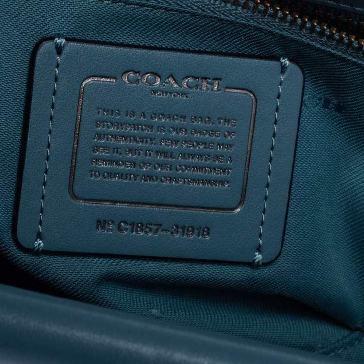 Pre Owned Coach Blue Leather Grace 20 Satchel
